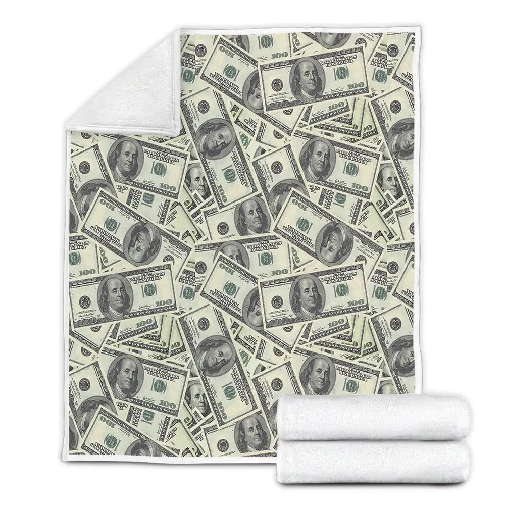 Dollar Fleece Blanket Gift For Birthday Halloween Christmas Thanksgiving