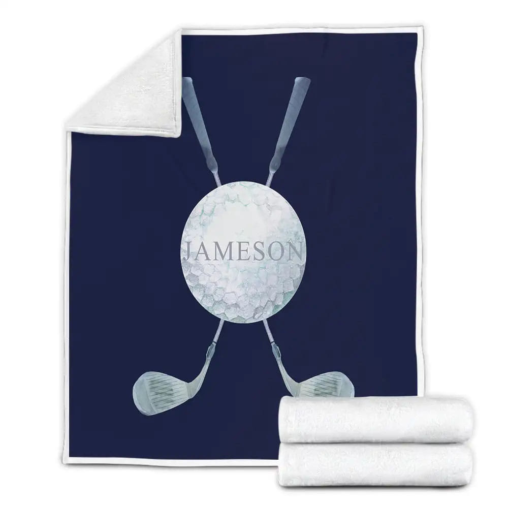 Petmytshirt Custom Name Golf Fleece Blanket Gift For Wife Husband Besties