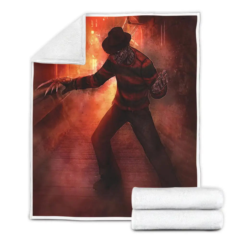 Freddy Krueger Fleece Blanket Gift For Christmas Thanksgiving Halloween