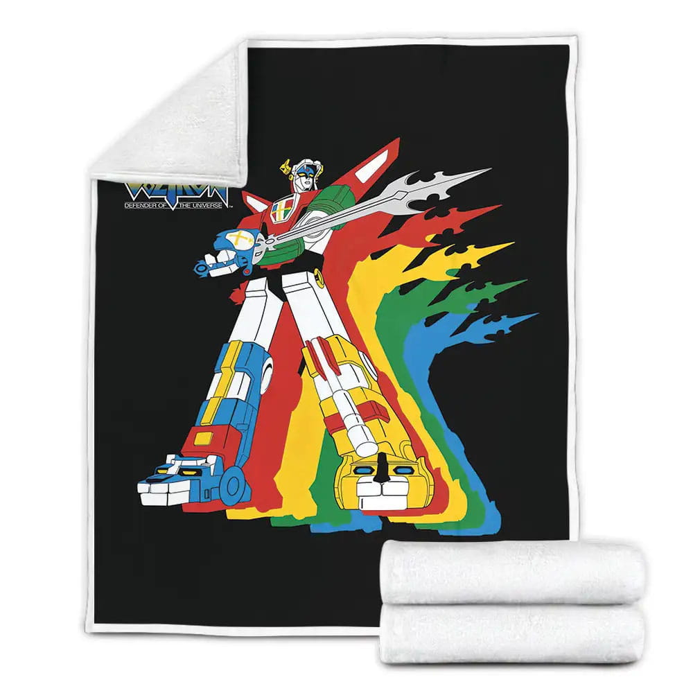 Voltron Robot Colored Shadows Fleece Blanket Gift For Wife Husband Besties