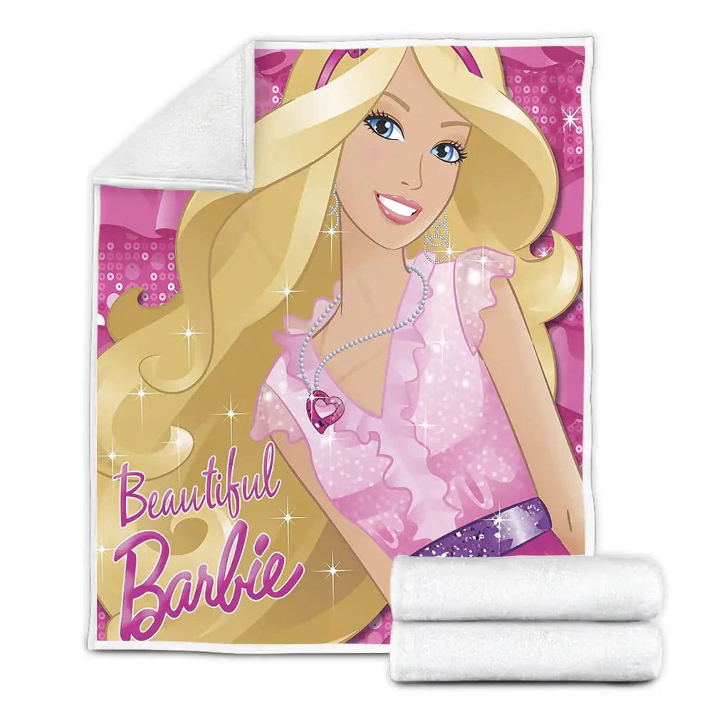 Barbie Fleece Blanket Gift For Birthday Halloween Christmas Thanksgiving