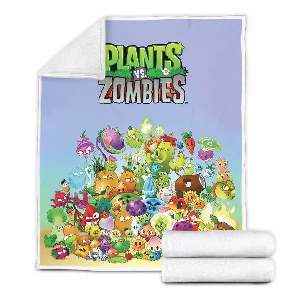 Plants Vs Zombies Video Games Fleece Blanket Gift For Wife Husband Besties