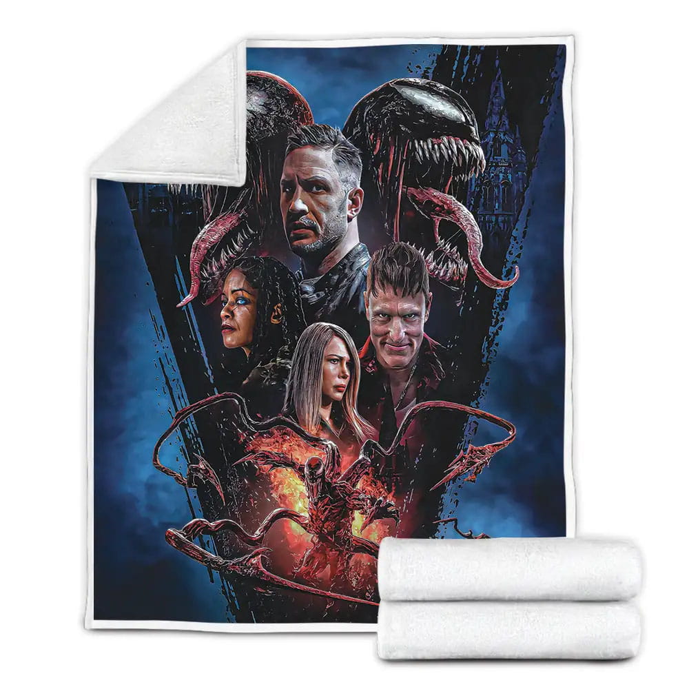 Venom Let There Be Carnage Movie Poster Fleece Blanket Perfect 