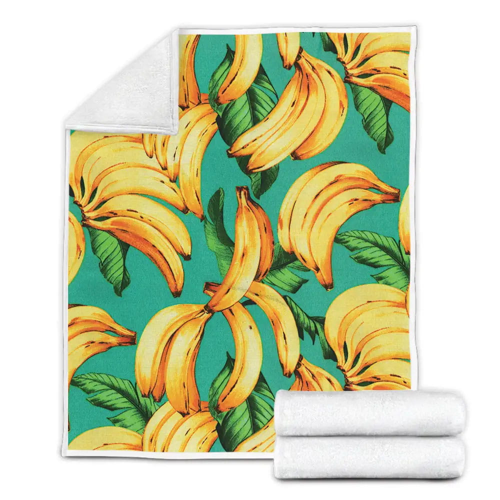 Banana Fleece Blanket Gift For Birthday Halloween Christmas Thanksgiving