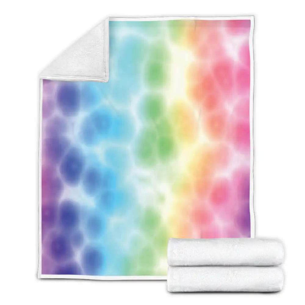 Tie Dye Dreams Fleece Blanket Gift For Christmas Thanksgiving Halloween