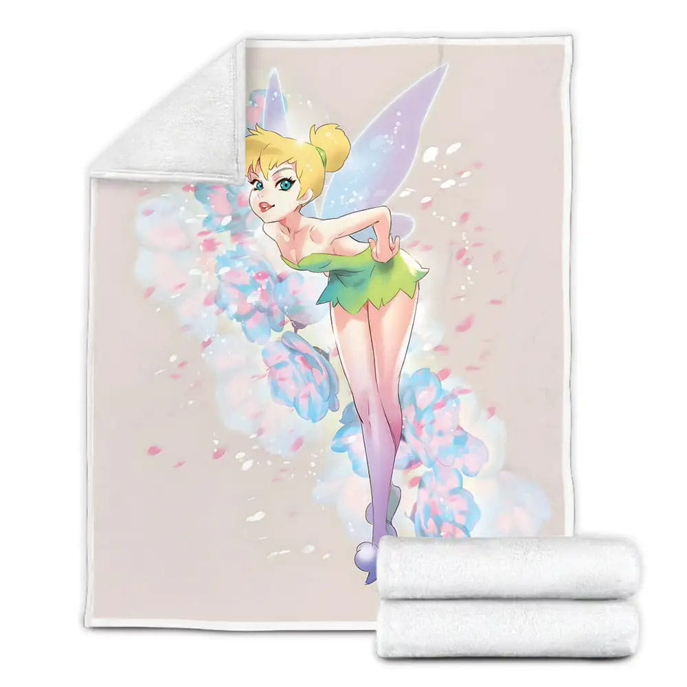 Tinkerbell Art Fleece Blanket Gift For Christmas Thanksgiving Halloween