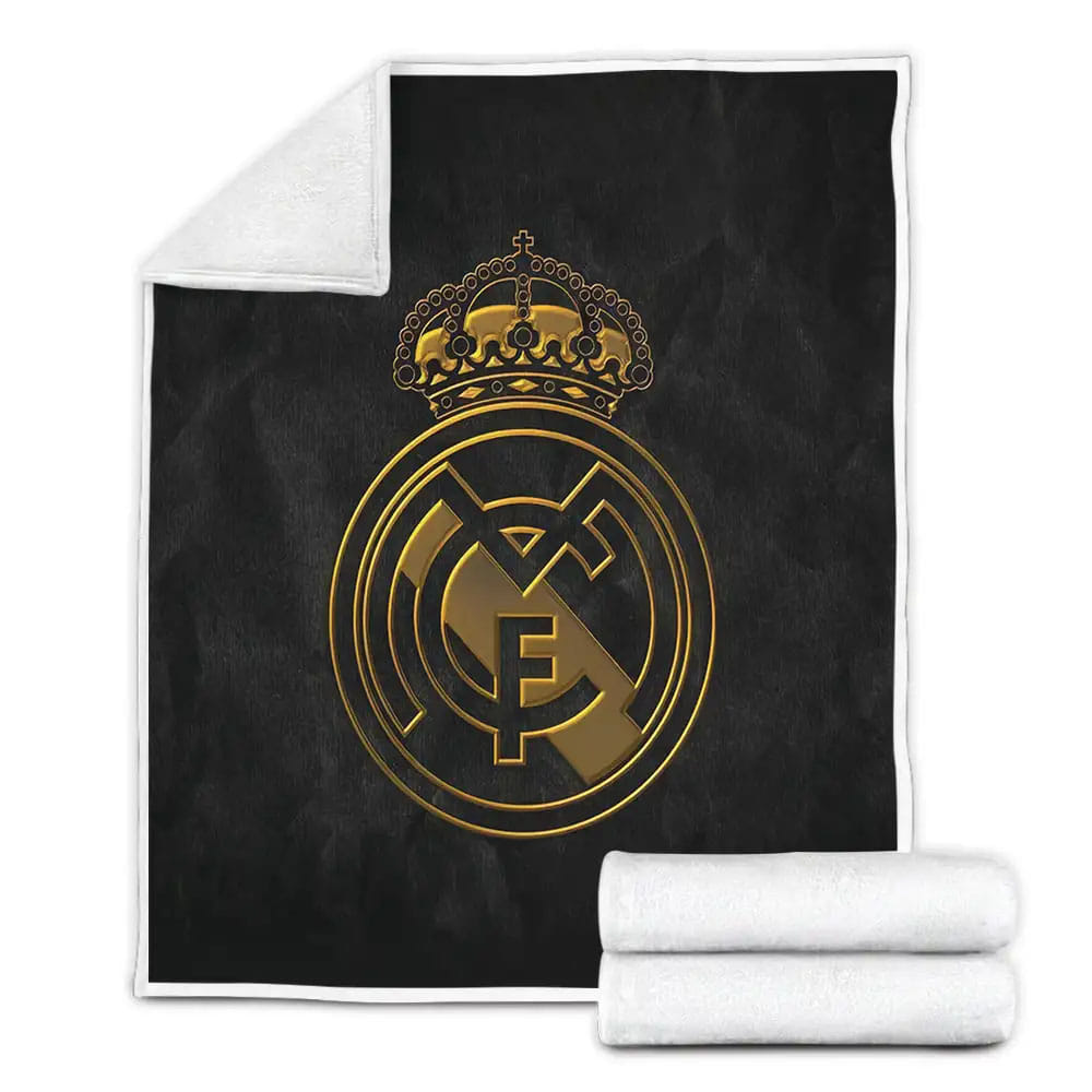 Real Madrid C.F Football Club Fleece Blanket Gift For Wife Husband Besties