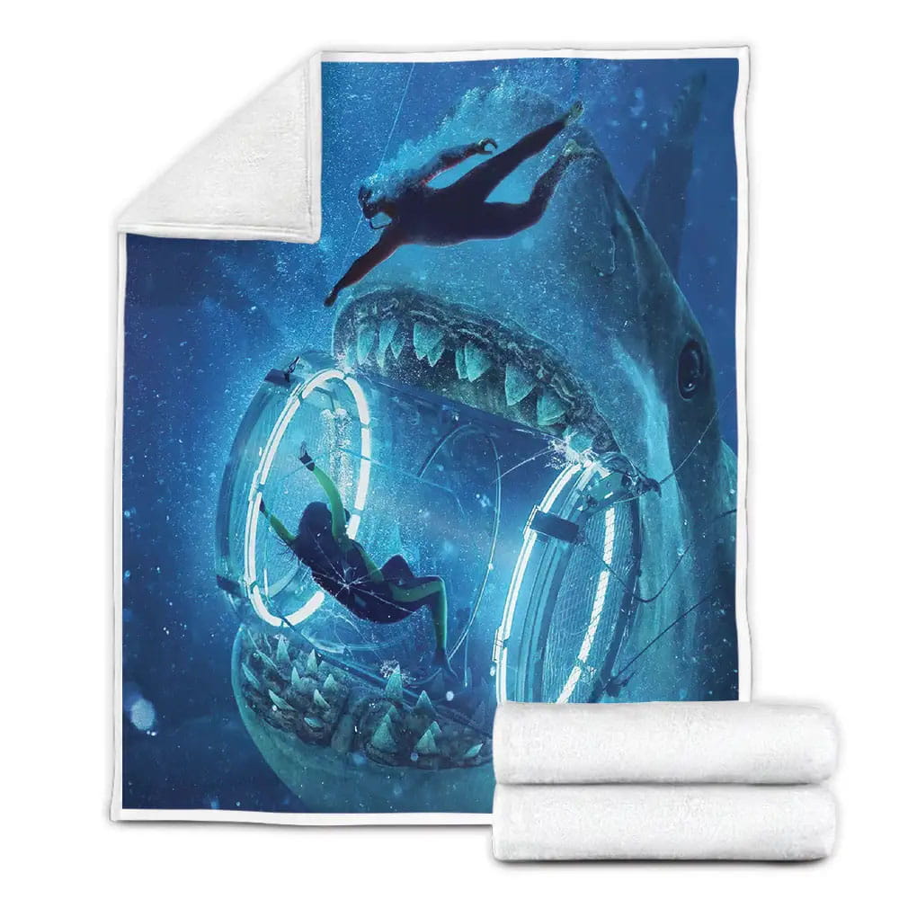 The Meg Poster Fleece Blanket Gift For Christmas Thanksgiving Halloween