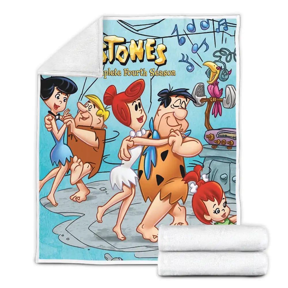 The Flintstones And The Rubbles Dancing Fleece Blanket Perfect 