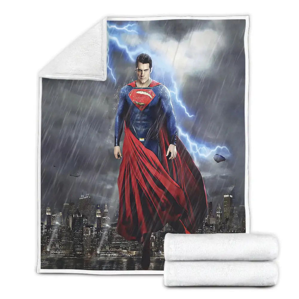 Superman Dc Comics Character Fleece Blanket Gift For Wife Husband Besties