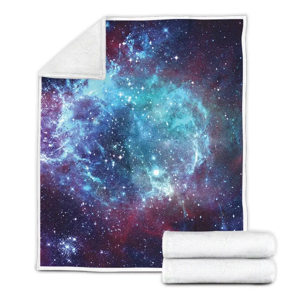 Starfield Nebula Galaxy Space Fleece Blanket Gift For Wife Husband Besties