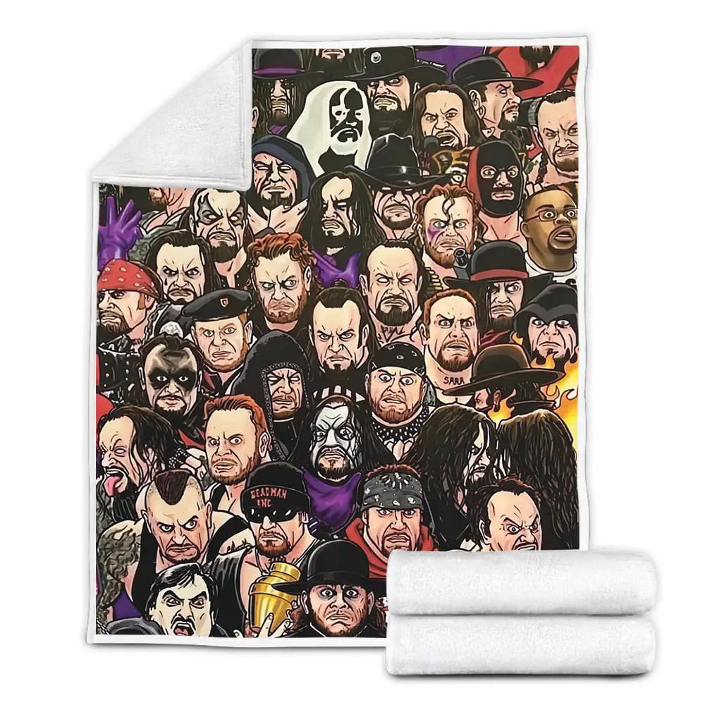 The Undertanker In Wwe Costumes Cartoon Fleece Blanket Perfect 