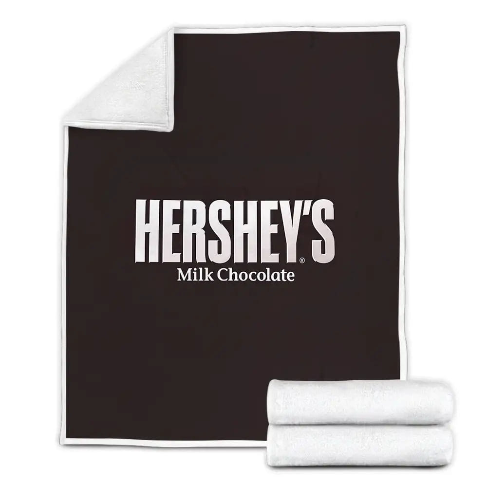 Hersheys Milk Chocolate Logo Fleece Blanket Gift For Wife Husband Besties