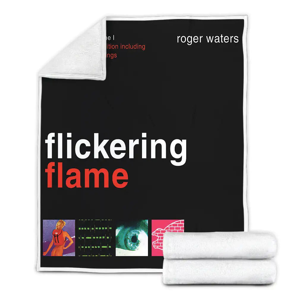 Flickering Flame Roger Waters Fleece Blanket Gift For Wife Husband Besties