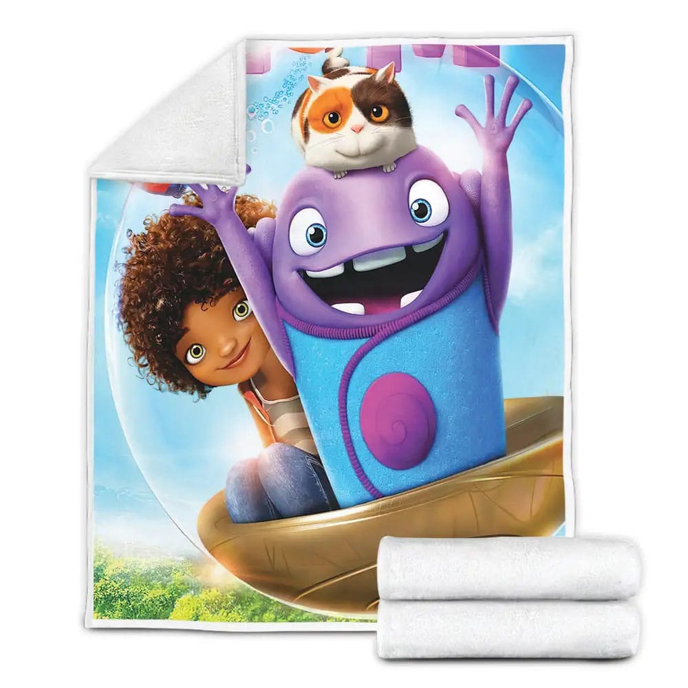 Home Ii 2015 Movie Poster Fleece Blanket Gift For Wife Husband Besties