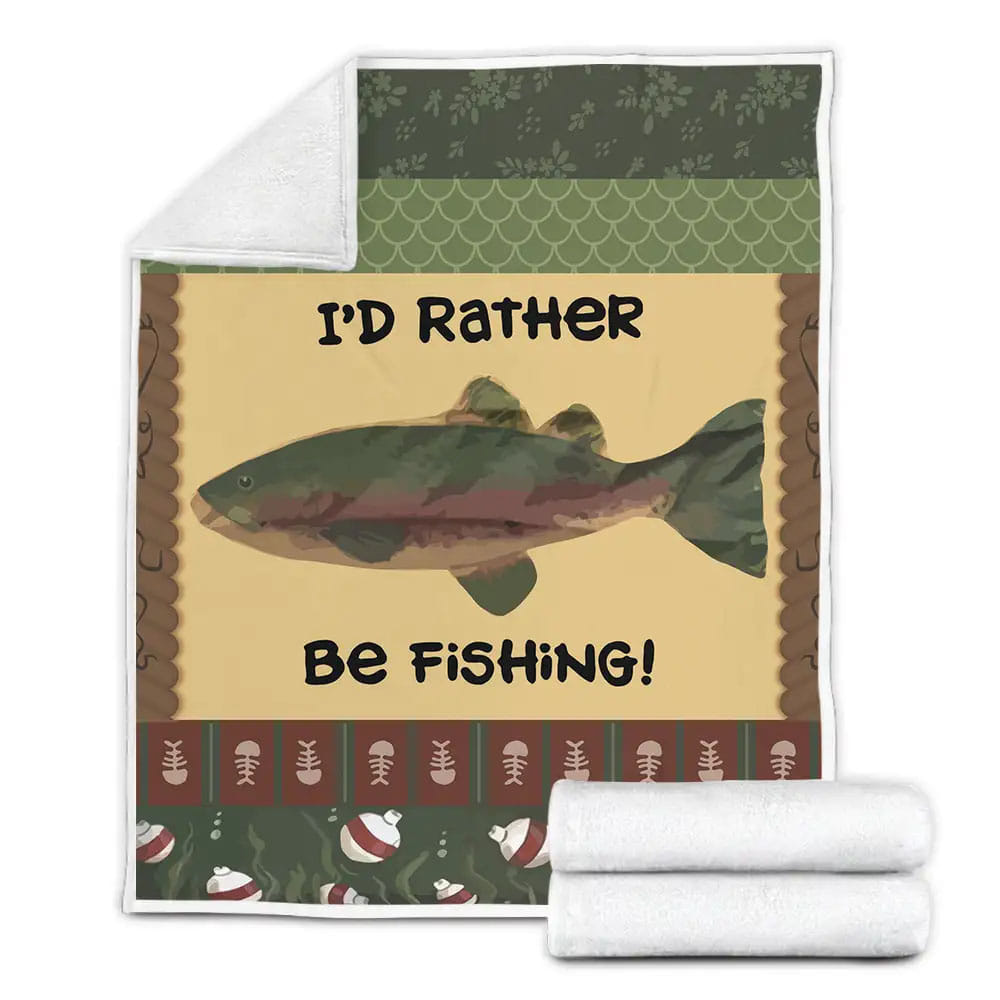 Fishing Fleece Blanket Gift For Birthday Halloween Christmas Thanksgiving