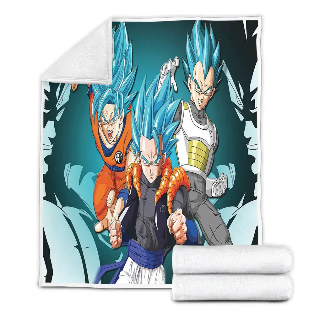 Dragon Ball Z Goku And Vegeta Fleece Blanket Gift For Wife Husband Besties