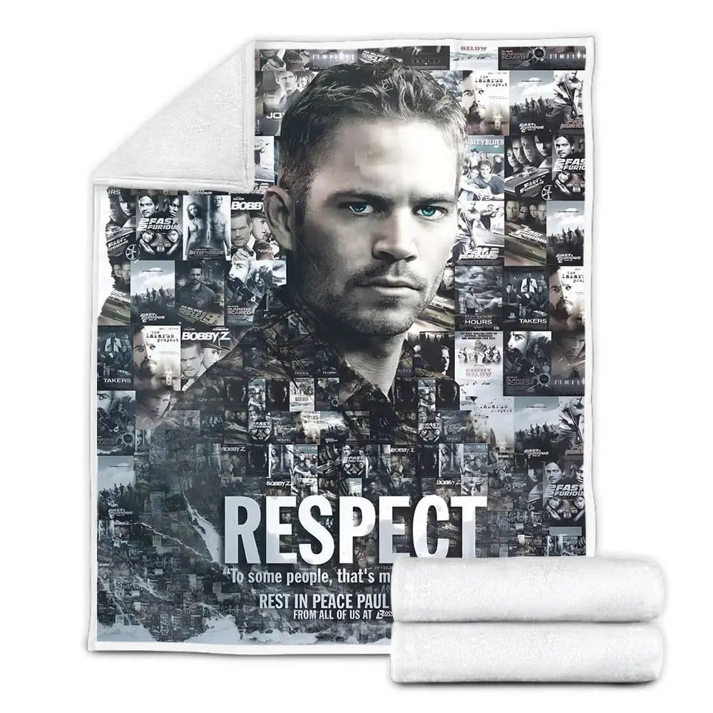 Fast And Furious A Tribute To Paul Walker Fleece Blanket Perfect 