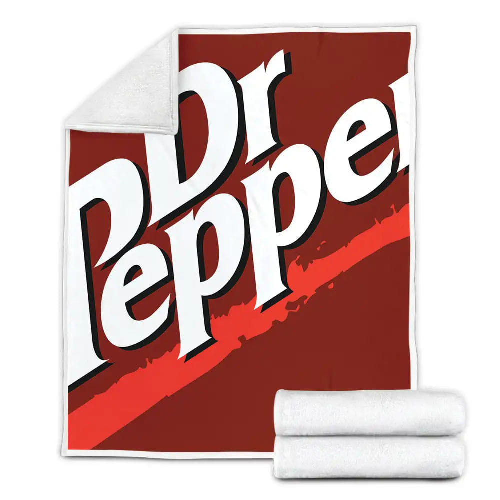 Dr Pepper Logo Fleece Blanket Gift For Christmas Thanksgiving Halloween