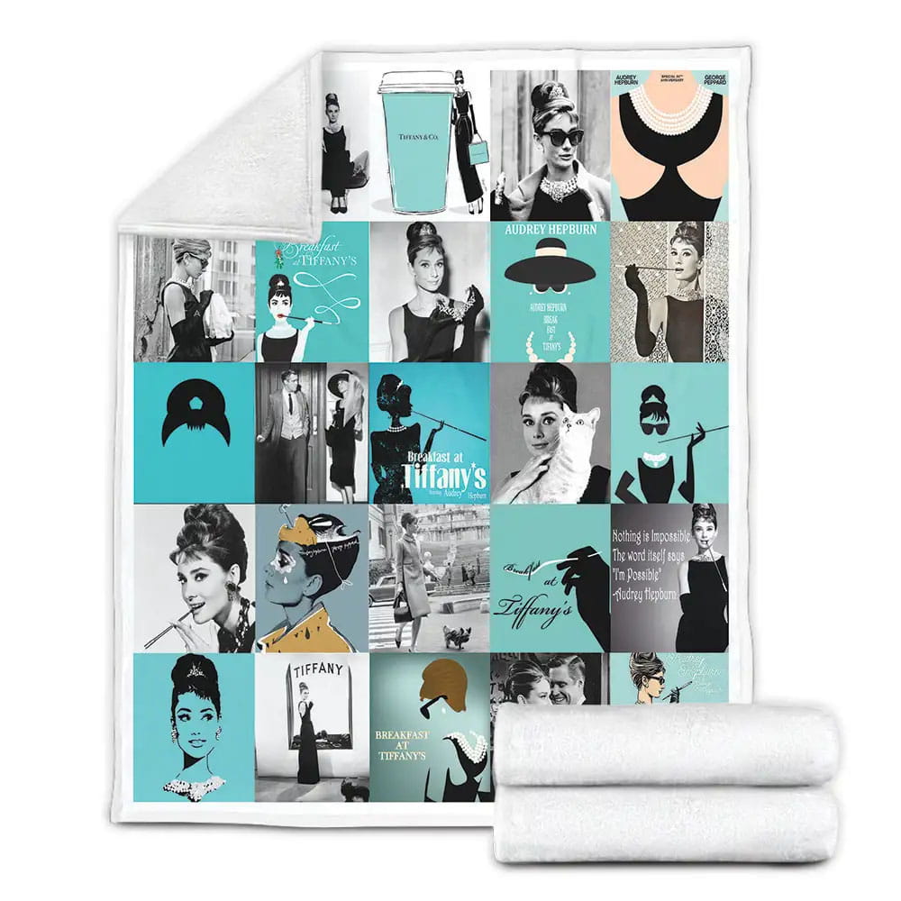 Breakfast At Tiffanys Poster Fleece Blanket Gift For Wife Husband Besties