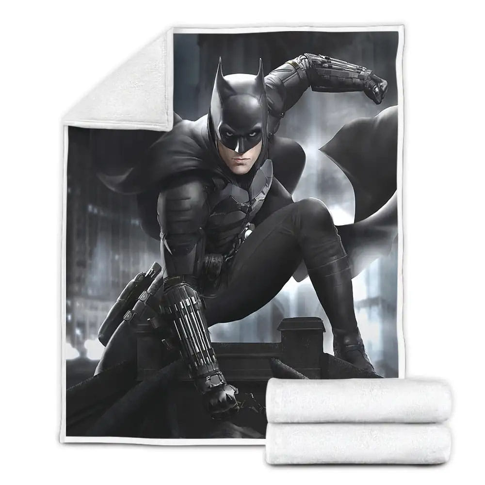 The Batman With Batarang Digital Artwork Fleece Blanket Perfect 