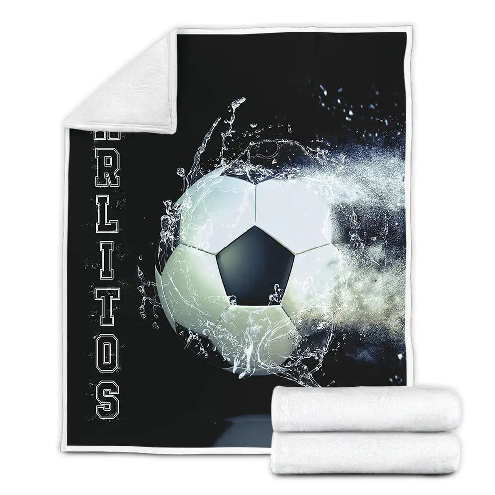 Petmytshirt Soccer Ball Smoke Fleece Blanket Gift For Wife Husband Besties