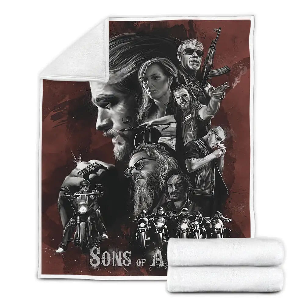 Sons of Anarchy Fleece Blanket Gift For Christmas Thanksgiving Halloween