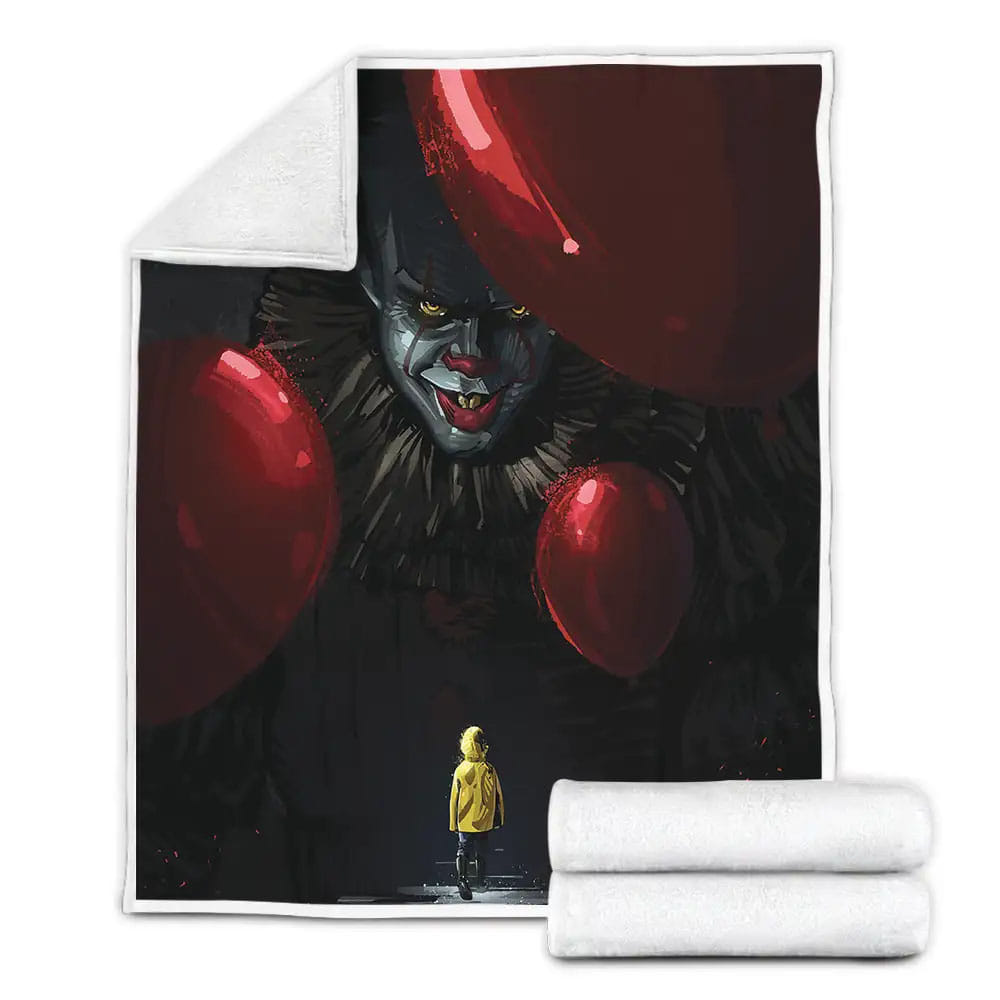 Pennywise From It Georgie Faces To Evil Fleece Blanket Perfect 
