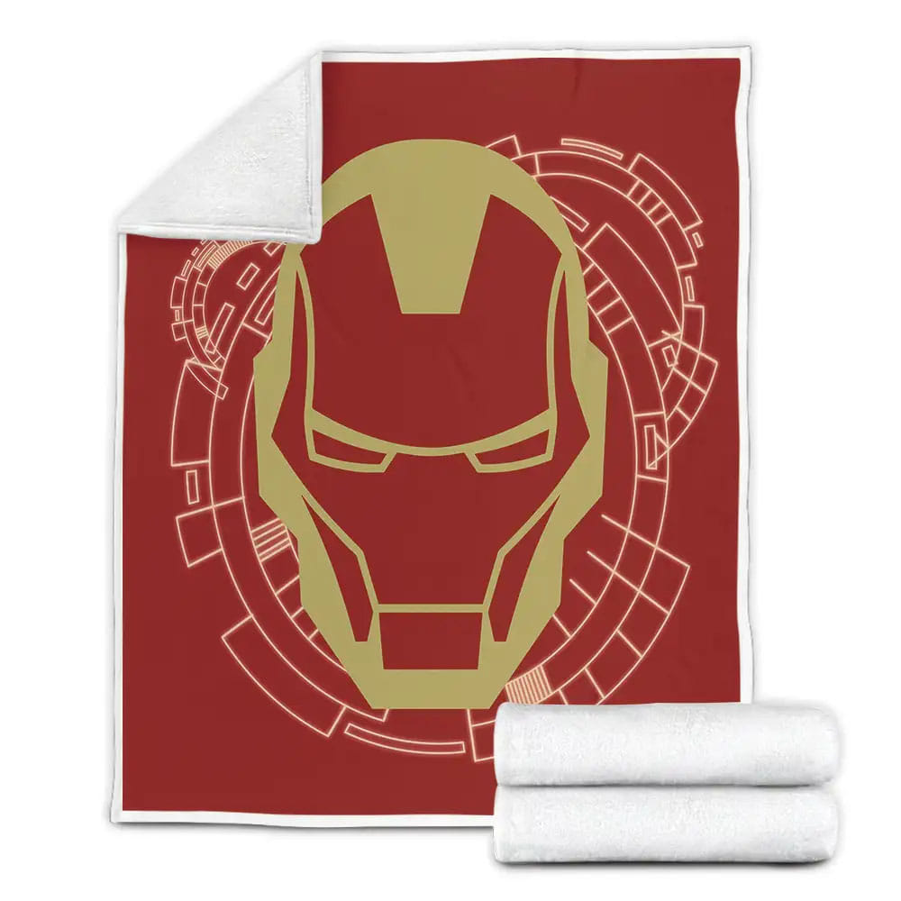 Iron Man Luxury Fleece Blanket Gift For Christmas Thanksgiving Halloween