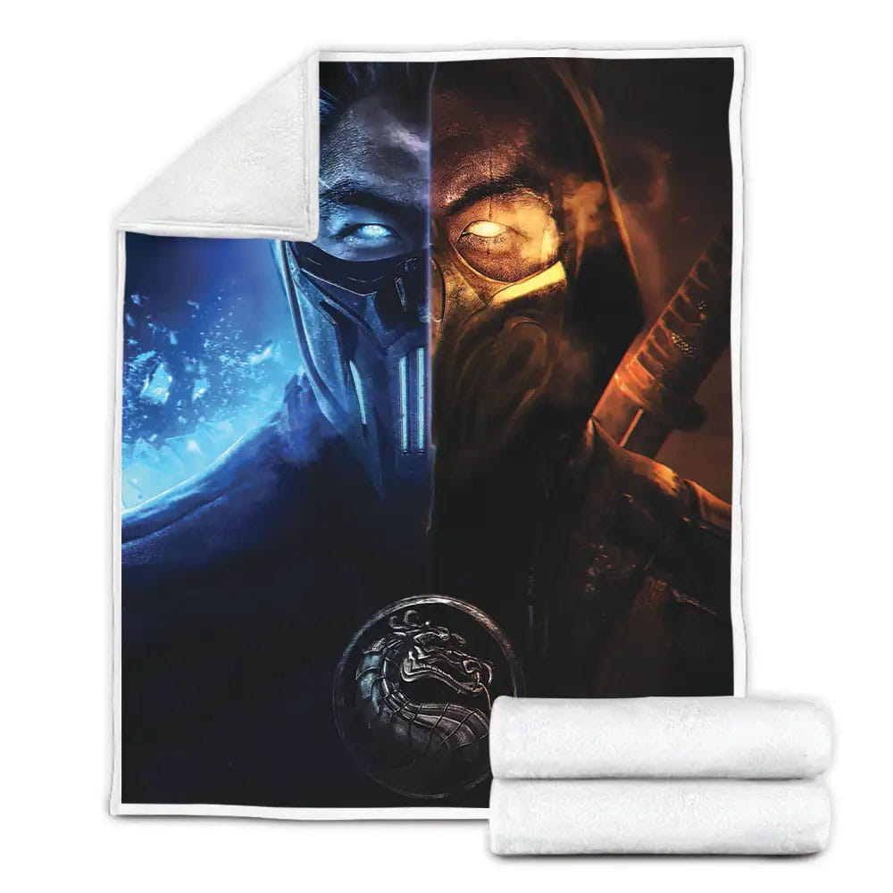 Mortal Kombat 2021 Movie Confrontation Fleece Blanket Perfect 