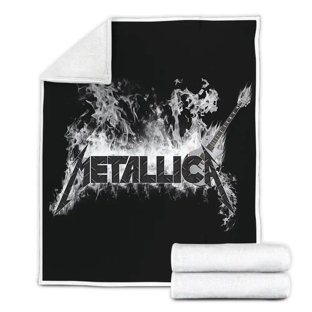 Metalica Fleece Blanket Gift For Birthday Halloween Christmas Thanksgiving