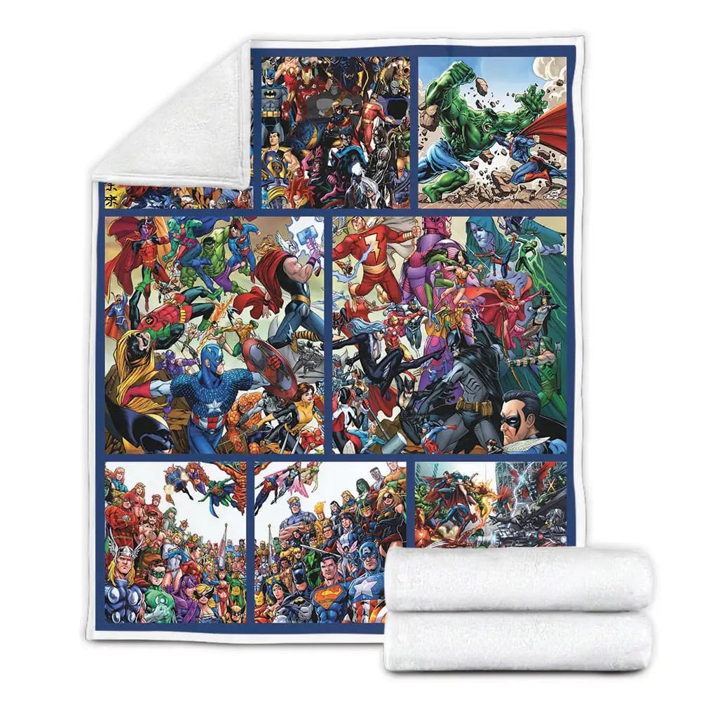 Marvel Dc Comic Fleece Blanket Gift For Christmas Thanksgiving Halloween