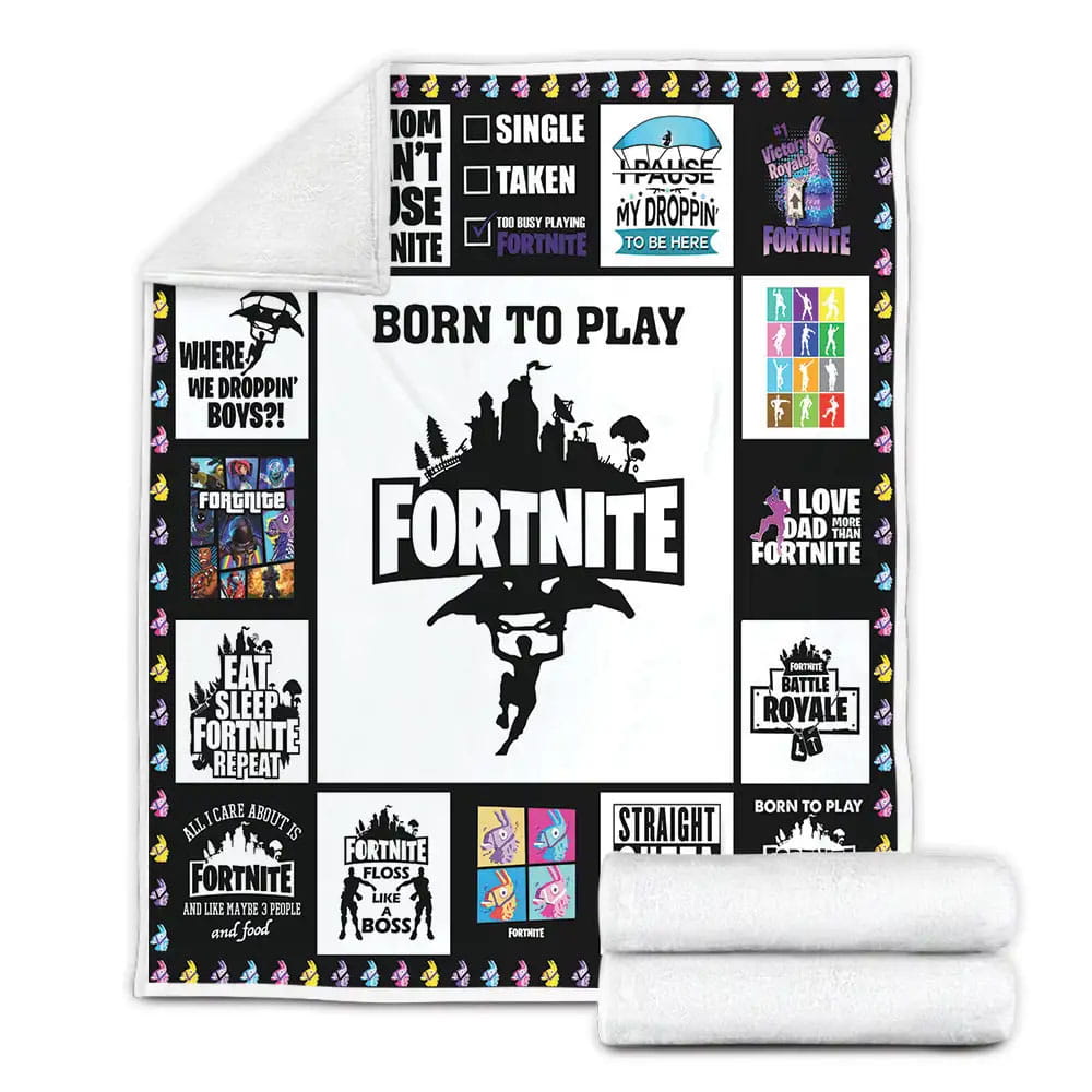 Fortnite Poster Fleece Blanket Gift For Christmas Thanksgiving Halloween