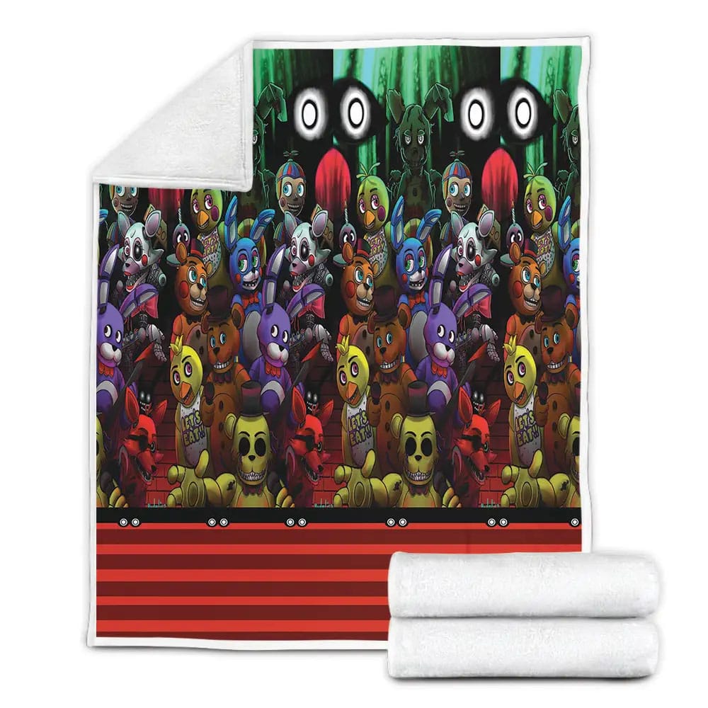 Five Nights At Freddy Colorful Fleece Blanket Gift For Wife Husband Besties
