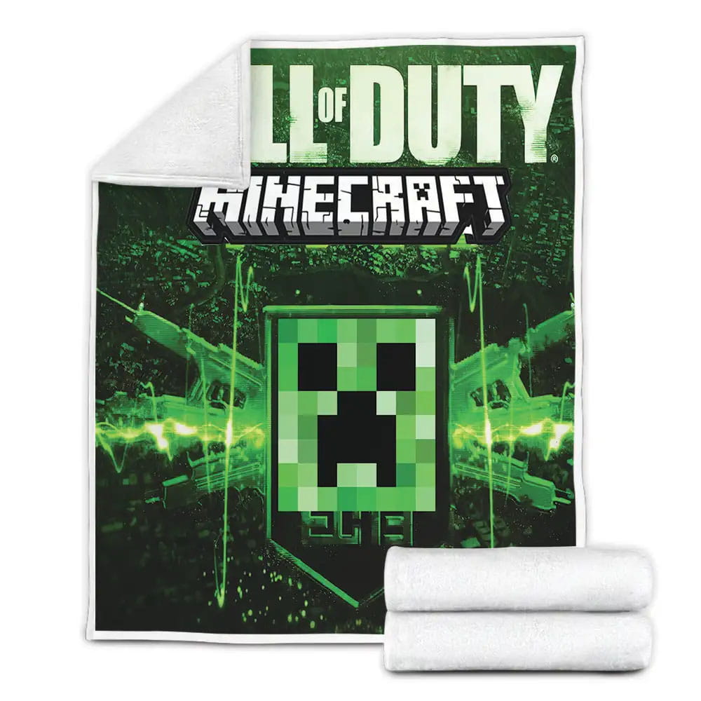 Call Of Duty Minecraft Creeper Fleece Blanket Gift For Wife Husband Besties
