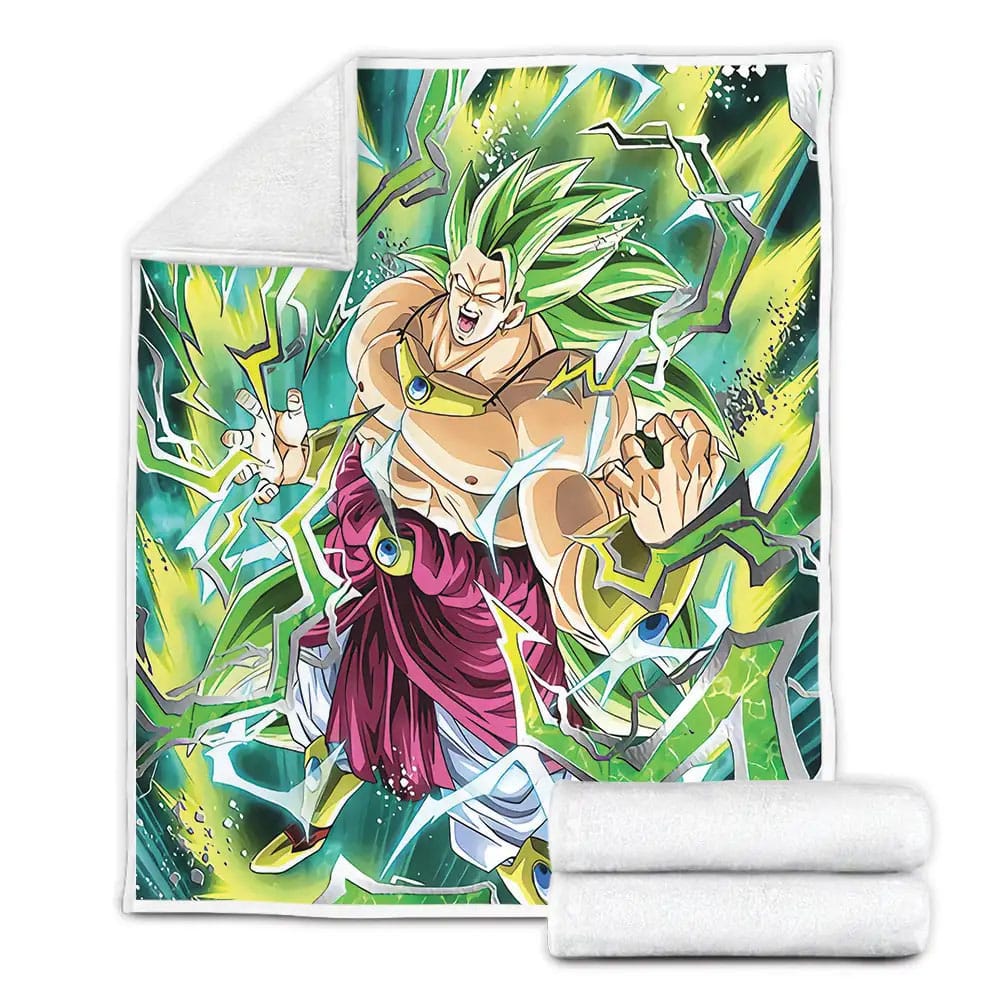 Dragon Ball Broly Legendary Super Saiyan Fleece Blanket Perfect 