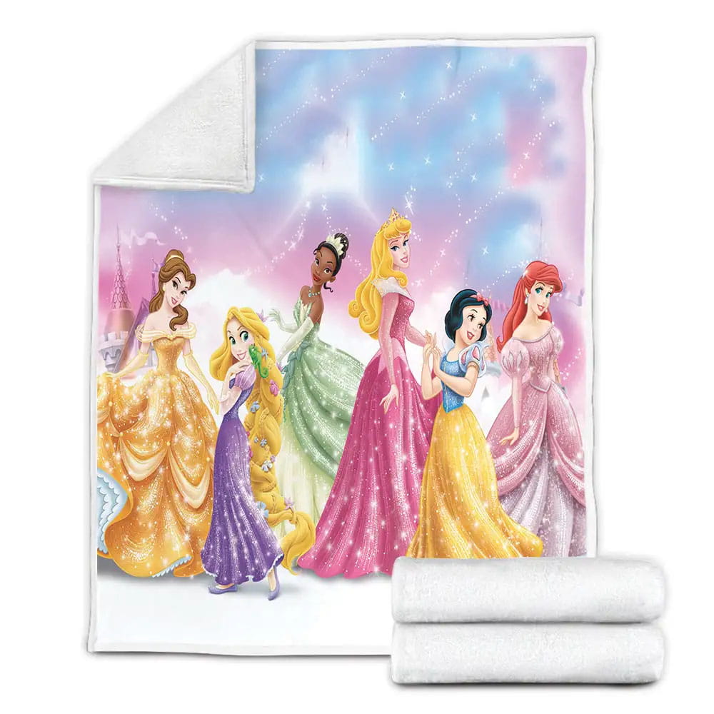 Disney Princess Fleece Blanket Gift For Christmas Thanksgiving Halloween