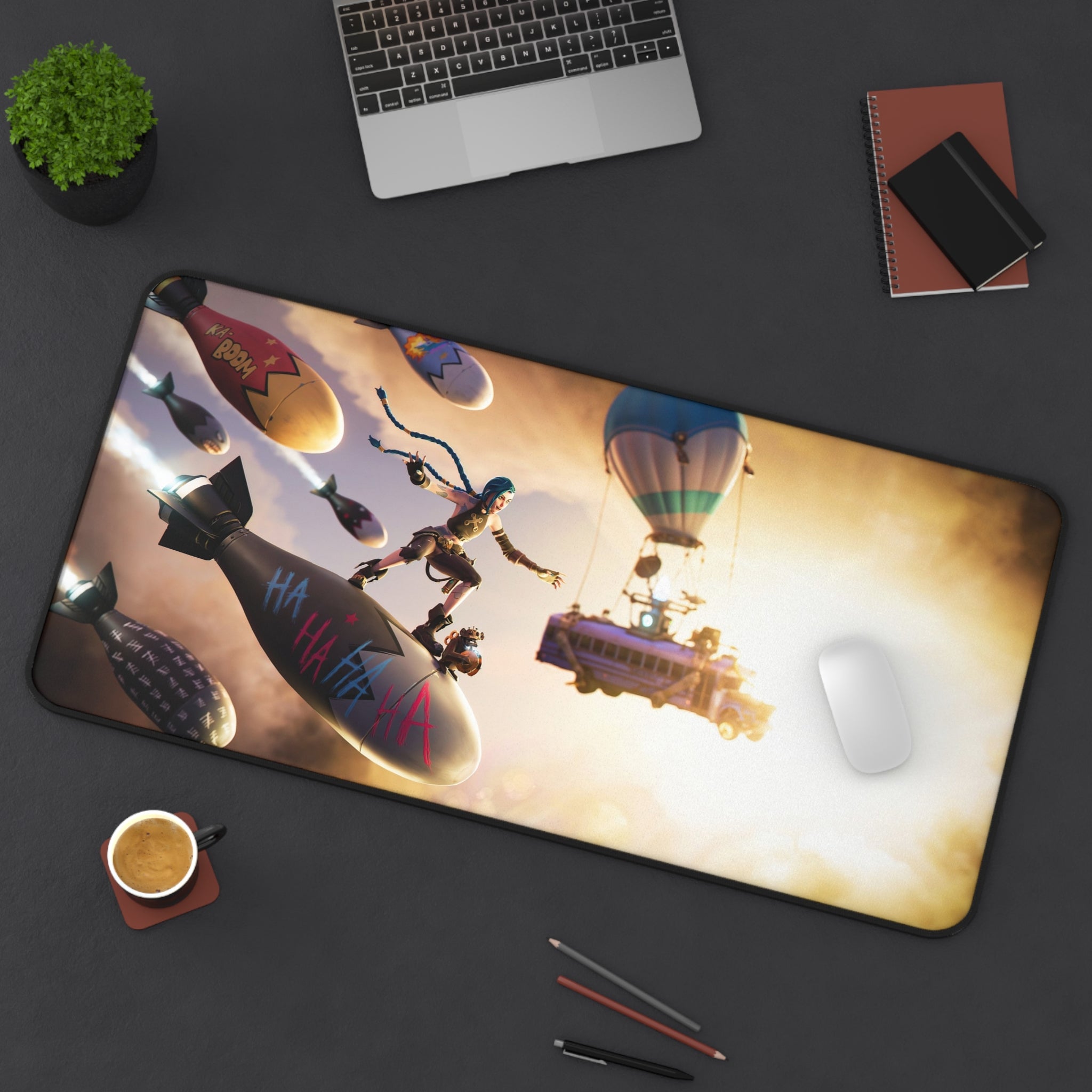 Allleftout Fortnite Bombs Desk Mat, Gaming Keyboard Matt, Mousepad Large