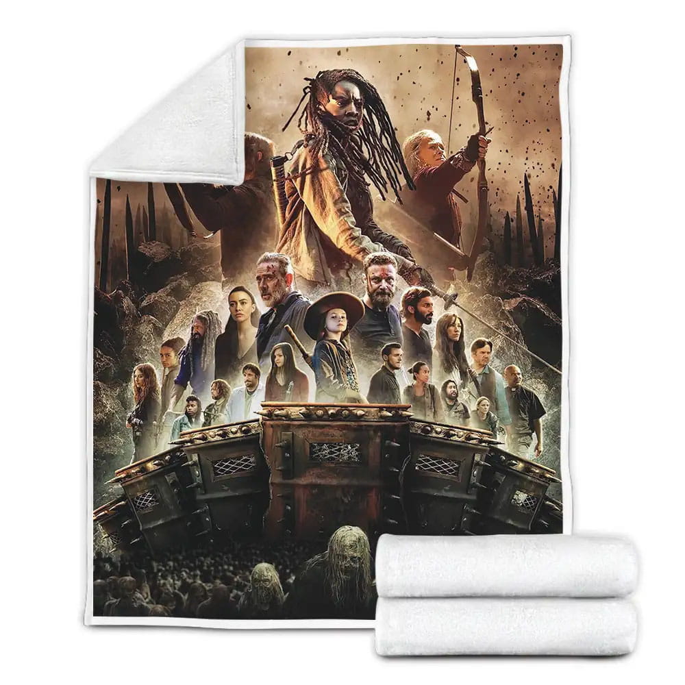 The Walking Dead Fleece Blanket Gift For Christmas Thanksgiving Halloween