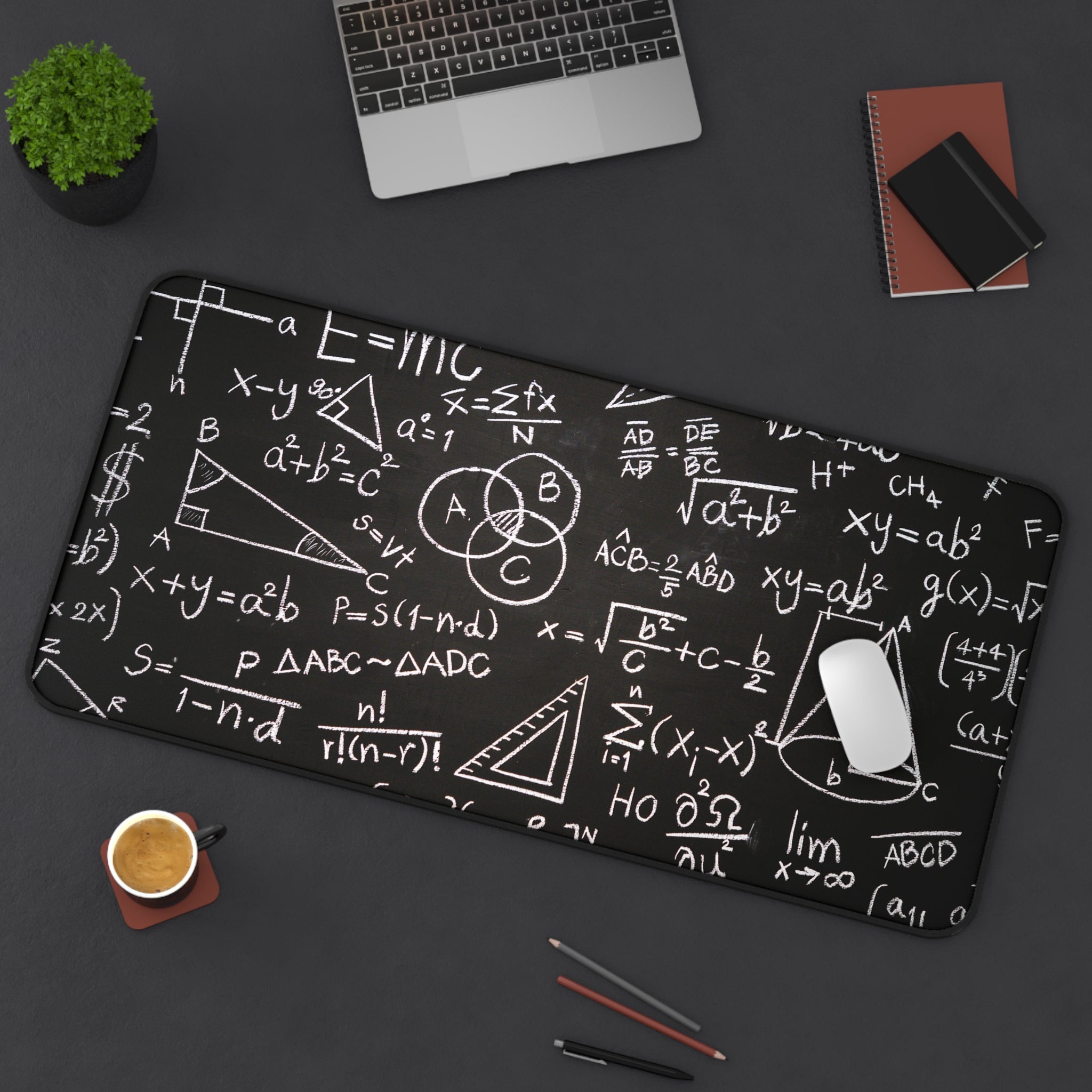 Allleftout Blackboard Desk Mat, Gaming Mouse Mat, Mousepad Large, Xxl Deskpad Mouse Pad