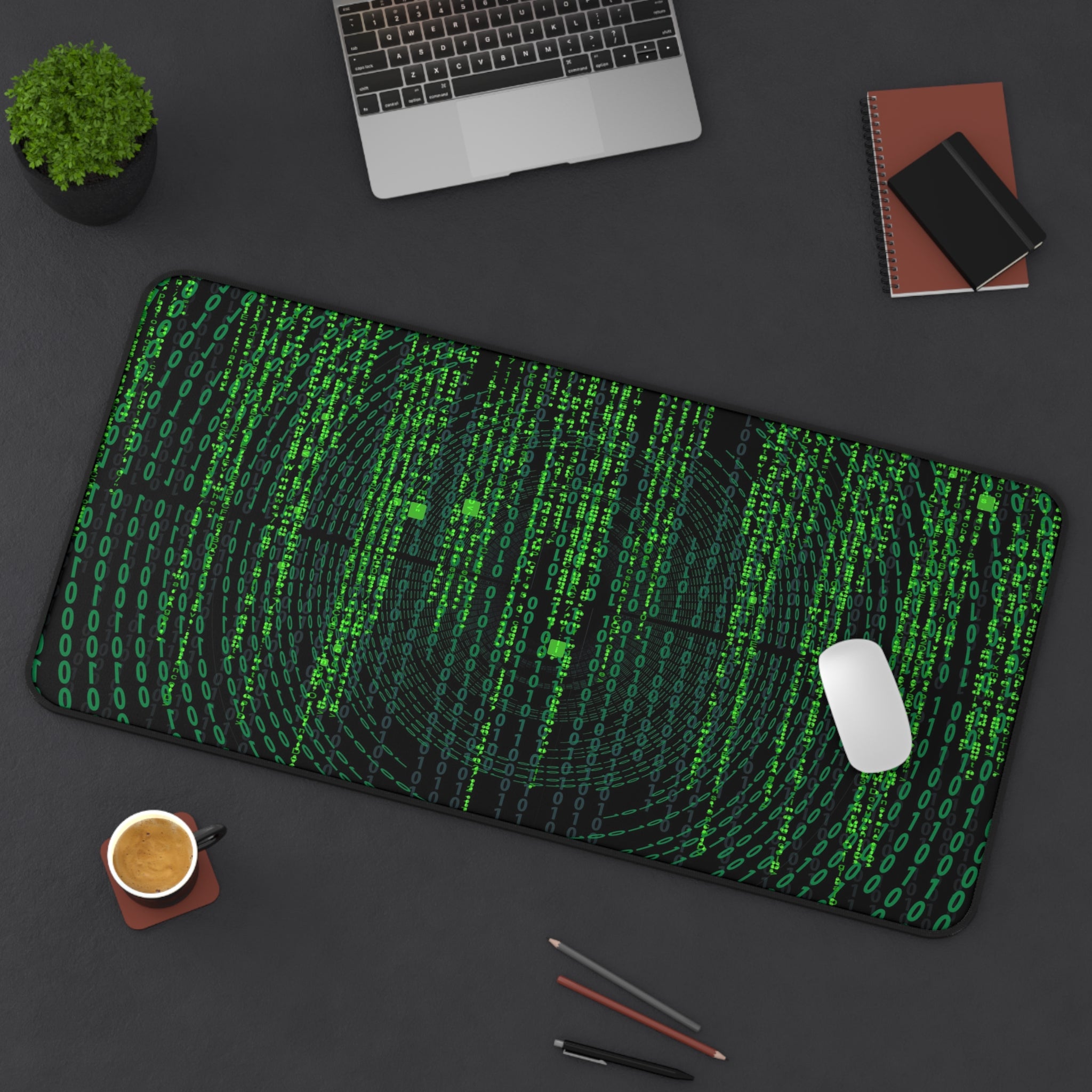 Allleftout Matrix Desk Mat, Gaming Keyboard Mat, Mousepad Large, Xxl Extended Deskpad Mouse Pad