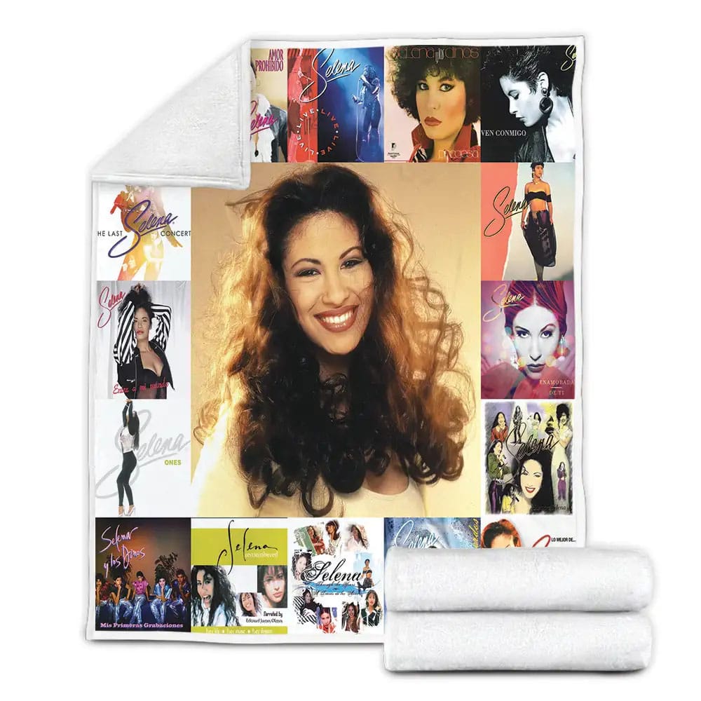 Selena Style Two Fleece Blanket Gift For Christmas Thanksgiving Halloween