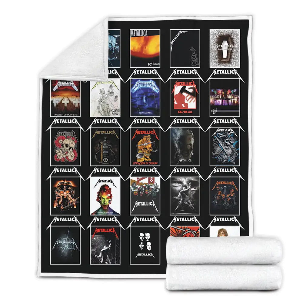 Metallica Albums Fleece Blanket Gift For Christmas Thanksgiving Halloween