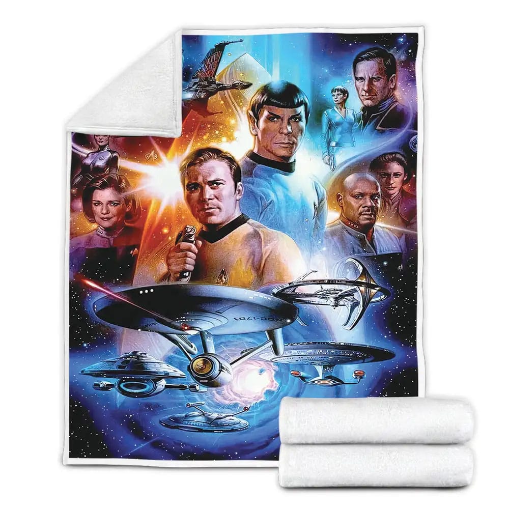 Star Trek Fleece Blanket Gift For Birthday Halloween Christmas Thanksgiving