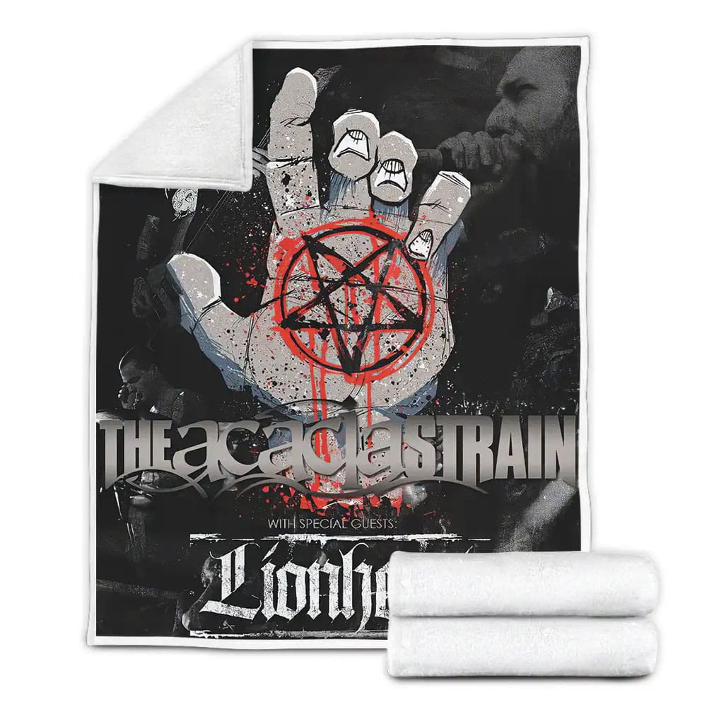 The Acacia Strain Band Hand Art Fleece Blanket Gift For Wife Husband Besties