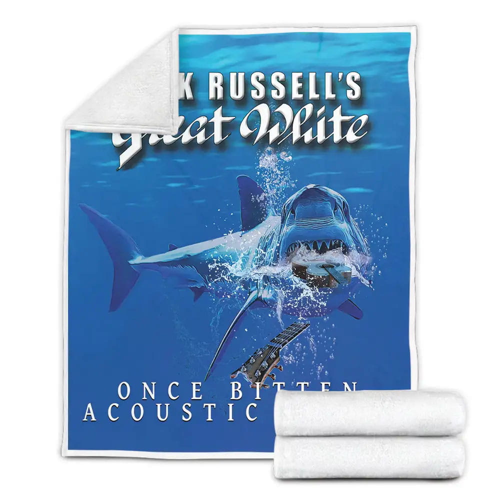 Great White Band Jack Russells Fleece Blanket Gift For Wife Husband Besties