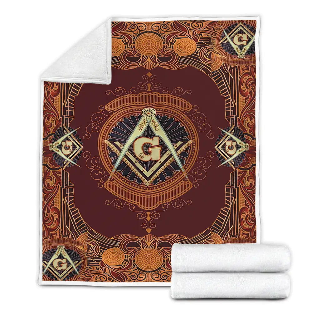 Freemason Fleece Blanket Gift For Birthday Halloween Christmas Thanksgiving