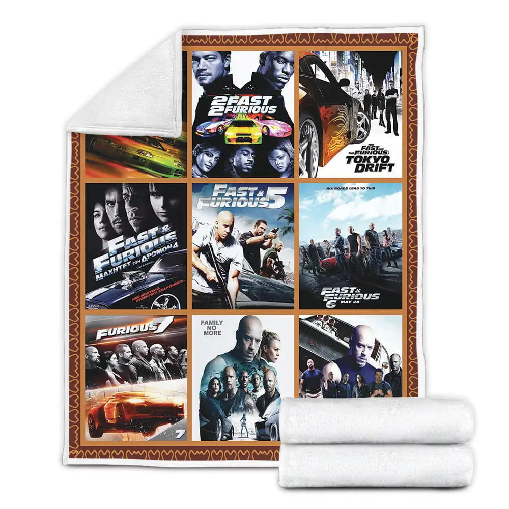 Fast And Furious Fleece Blanket Gift For Christmas Thanksgiving Halloween