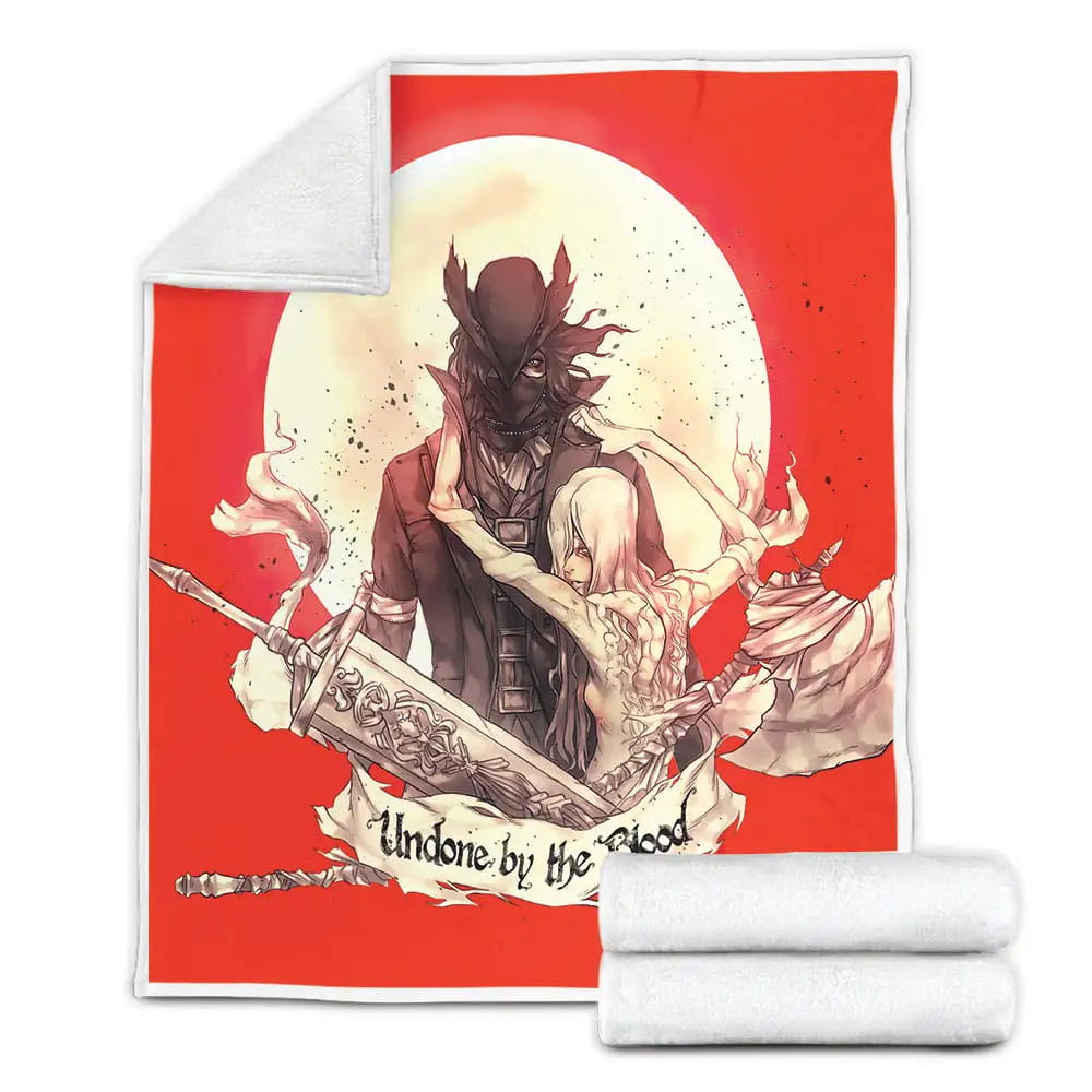 Bloodborne Undone By The Blood Fleece Blanket Gift For Wife Husband Besties