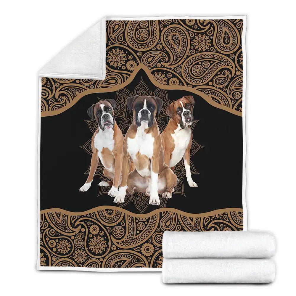 Boxer Dog Fleece Blanket Gift For Birthday Halloween Christmas Thanksgiving